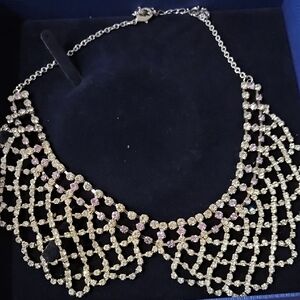 Elegant Silver and Pink Necklace